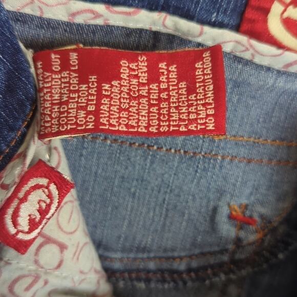 Vintage ECKORED Jeans with Embroidered Patchwork Rhinoceros Juniors 5 - Picture 14 of 16